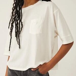 FREE PEOPLE We The Free Alissa Tee - Ivory Size M
